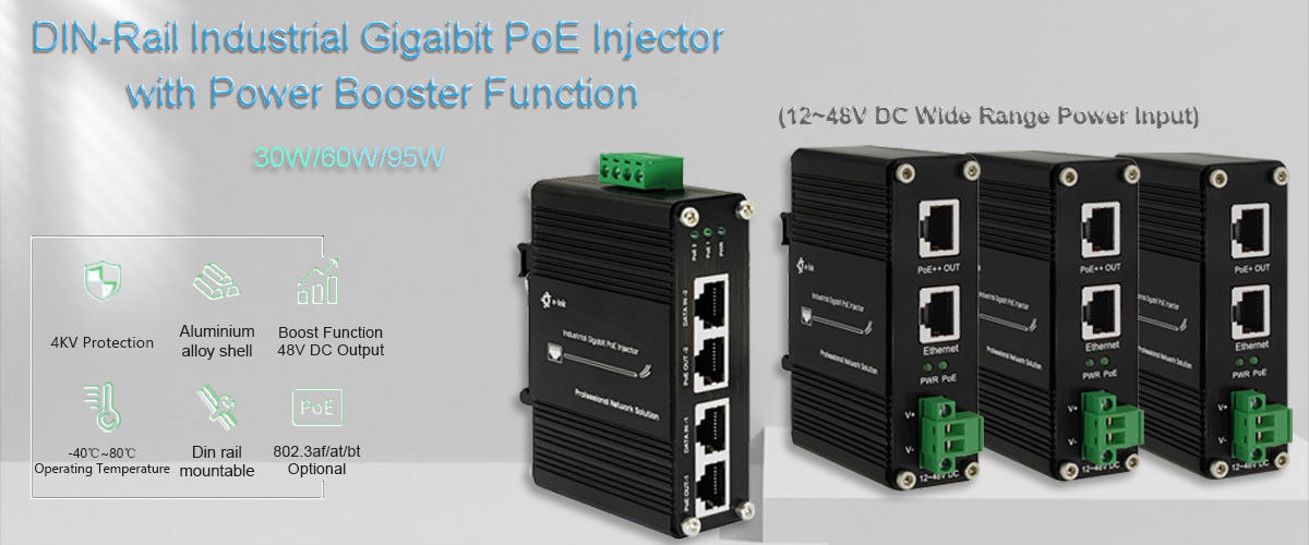 Inyector POE de alimentación por Ethernet