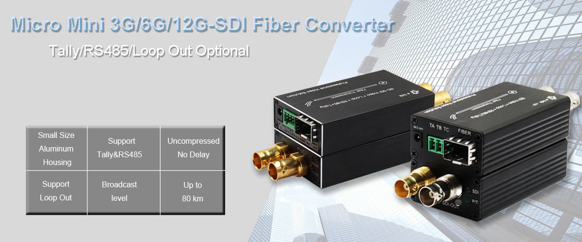 SDI al convertidor de la fibra óptica
