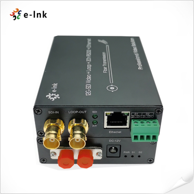 12G SDI Fiber Extender With 10/100/1000Mbps Ethernet  2 Channels Backward RS485