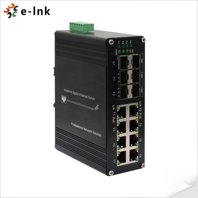 Industrial Ethernet Switch 8 PoE+ Ports Redundant Power Input 240W Budget
