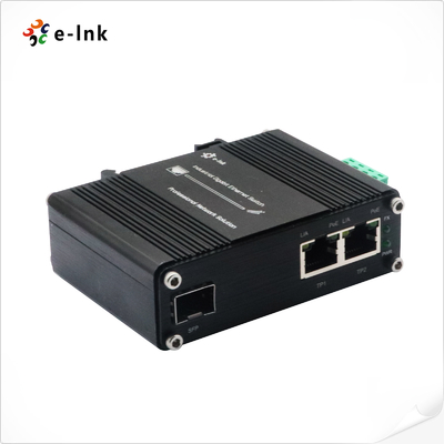 PWR  90W POE Fiber Media Converter 1 Port 100/1000X SFP Wall Mount