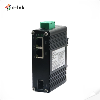 PWR  90W POE Fiber Media Converter 1 Port 100/1000X SFP Wall Mount