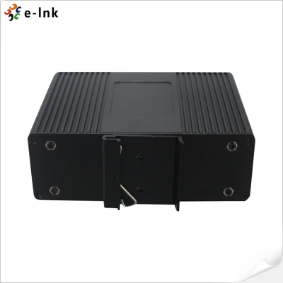 Industrial 6-Port PoE+ Fast Ethernet Switch with 2 Fiber Uplinks 30W per Port