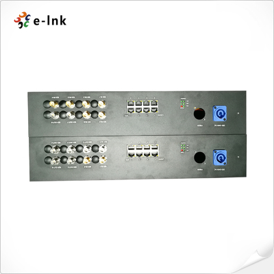 8-Port PoE Switch + 6-Ch Forward  2-Ch Return 3G-SDI Fiber Extender