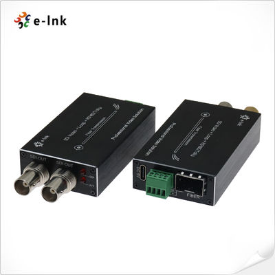 Multifunctional Mini 3G/HD-SDI Fiber Optic Converter with Video Audio and Reverse Signals up to 80km