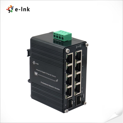 Micro Managed Industrial Network Switch with 8 Ports 10/100/1000Base-TX + 2 Port 100/1000Base-X SFP