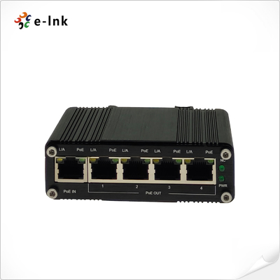 Industrial PoE Extender 1 Input 4 Output 95W 8023bt PoE++ Input