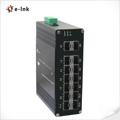 Industrial L2+ Managed 14 Port Gigabit SFP Switch for Industrial Control Systems