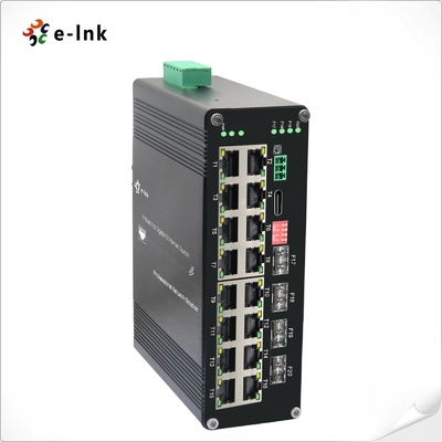 Industrial L2+ 16-Port 10/100/1000T 802.3at PoE + 4 SFP Managed Switch