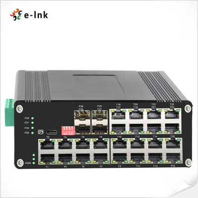 Hardened L2+ 24-Port Gigabit Switch with 4 SFP USB-C Easy Management