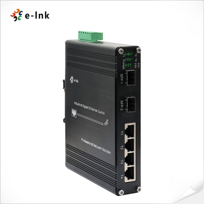 Hardened PoE+ Switch 4 PoE Ports 2 Gigabit Fiber Wide Temperature