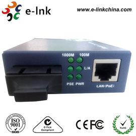 Convertidor de la fibra óptica de Gigabit Ethernet POE medios para modo de la cámara IP del POE el solo
