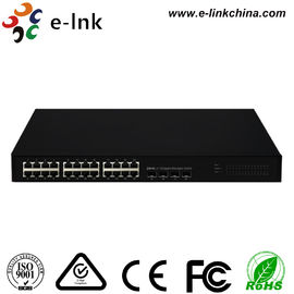 24 interruptores de Ethernet de la fibra de la gestión del puerto L3, interruptor de red gestionada de Ethernet