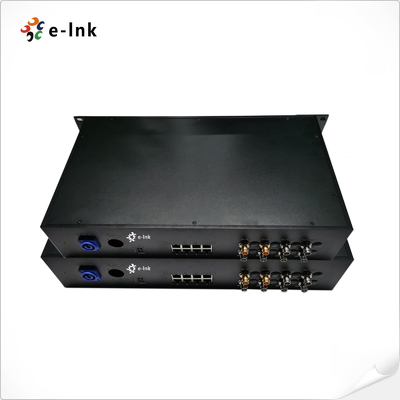 8Ch Gigabit PoE + 6Ch hacia adelante 3G-SDI + 2Ch hacia atrás 3G-SDI extensor de fibra óptica