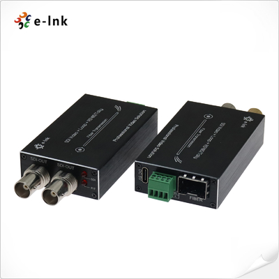 Convertidor de mini fibra para vídeo 3G/HD-SDI con salida RS485 inversa y bucle
