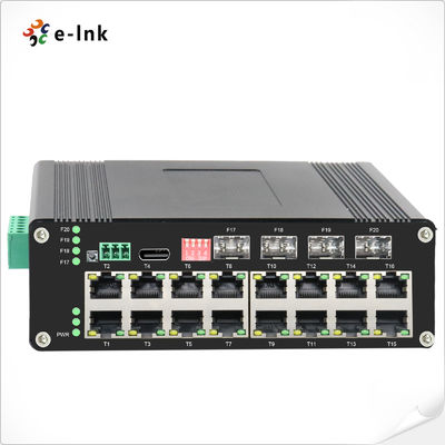 Switch Ethernet industrial L2 gestionado reforzado IEEE802.3at PoE para redes de vigilancia industrial