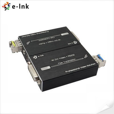 Mini 4K DVI por extensión de fibra con transmisión de señal sin comprimir de audio estéreo