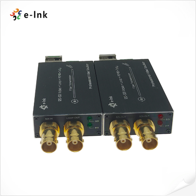 Convertidor de fibra 4K 12G SDI con monitoreo de salida de bucle y audio incrustado
