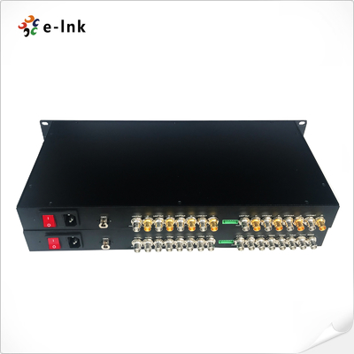 Sistema de transmisión de fibra óptica SDI con audio integrado y control RS485