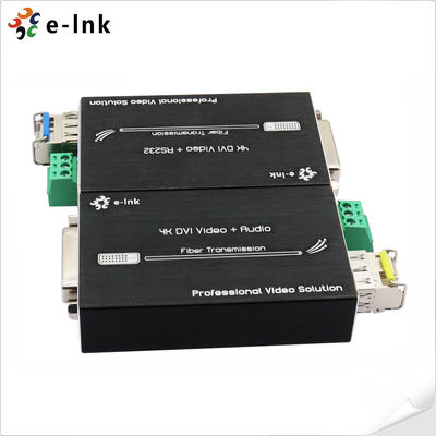 Extensor de fibra DVI 4K Señal sin comprimir Alcance de 80 km Control RS232 Anti-interferencia