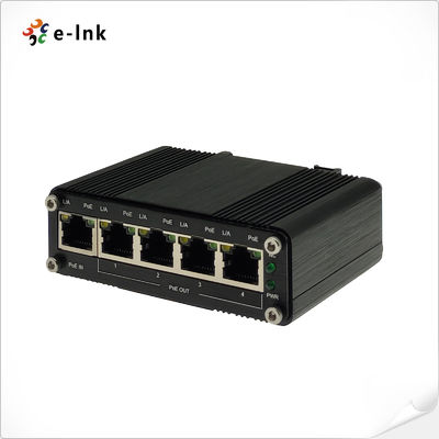 Extensor industrial de PoE de 1 puerto a 4 puertos Gigabit PoE 400m Cascada