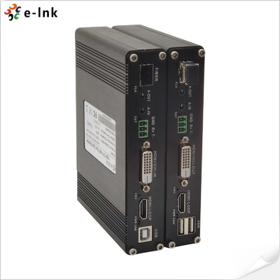 1-Ch DVI KVM Extensor de fibra w USB, RS232 Audio GPIO 1080P 60km