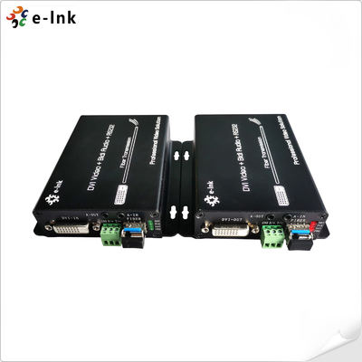 Extensor de fibra DVI con audio bidireccional RS232 1080P hasta 20 km