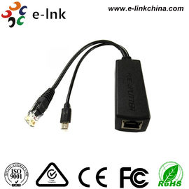 poder del 10/100/1000M sobre el divisor del inyector 5V 2A PoE de Ethernet con el puerto de USB micro