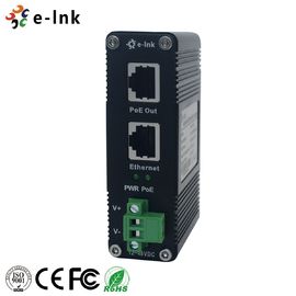 Poder del gigabit del E-vínculo sobre el carril del estruendo de la potencia de entrada del inyector 12~48VDC de Ethernet/el soporte de la pared